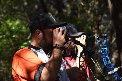 Jeremy Balderrama and Bridger Deaton range targets in preparation for their next shots.