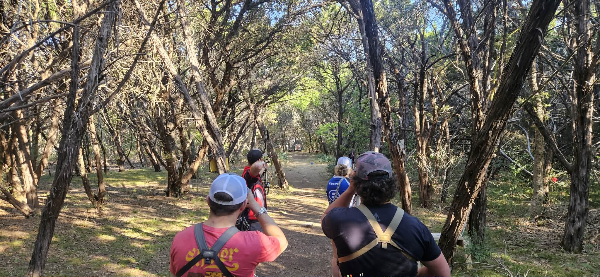 Courtney Eberts sets her sights on the mountain goat target.